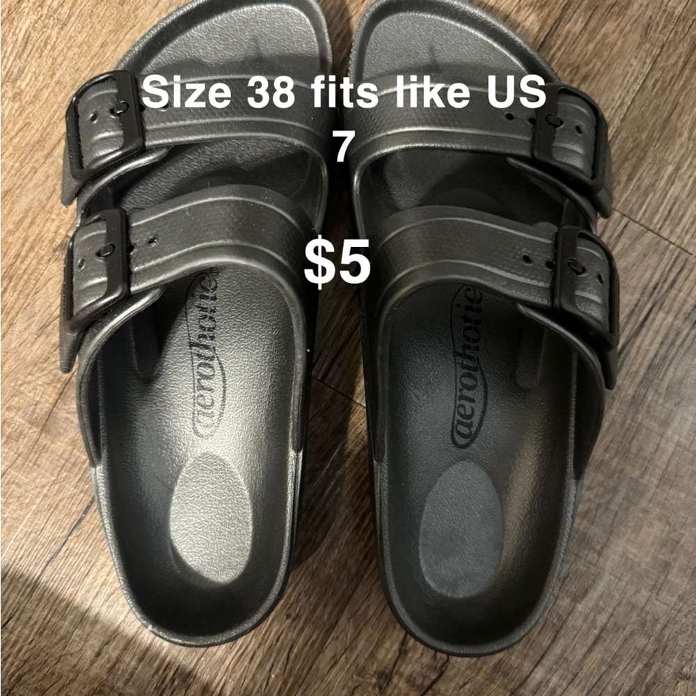 Black Slide Sandals